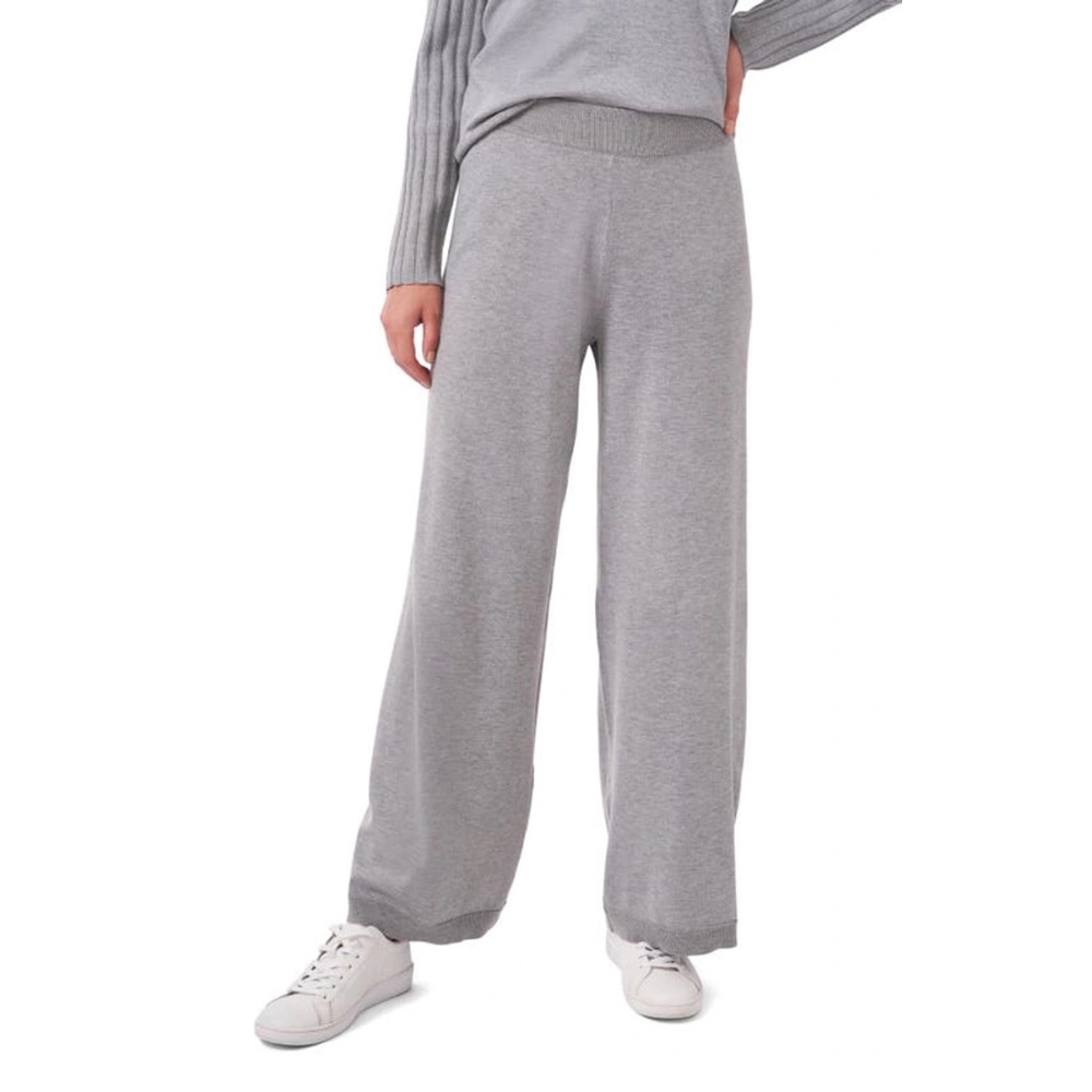 Vince Camuto Silver Heather Wide Leg Sweater Pants